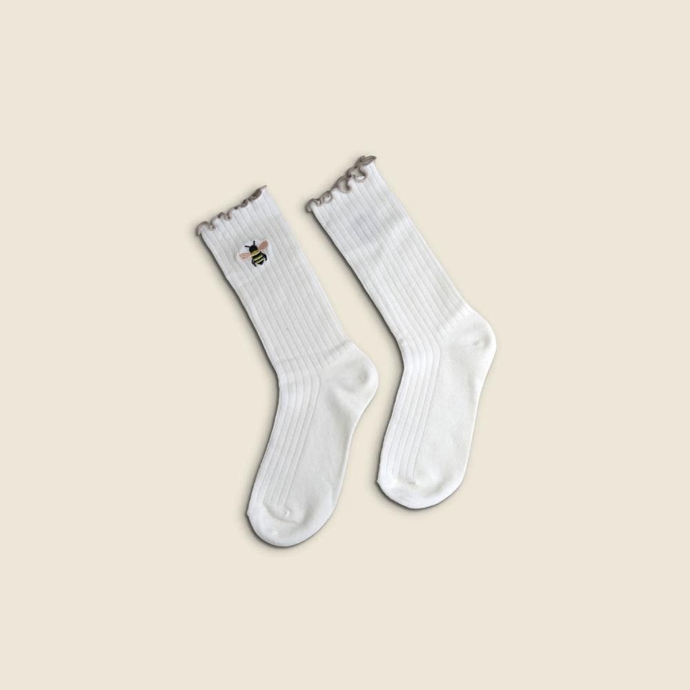 Meia Bloom Branco - A\\CASA