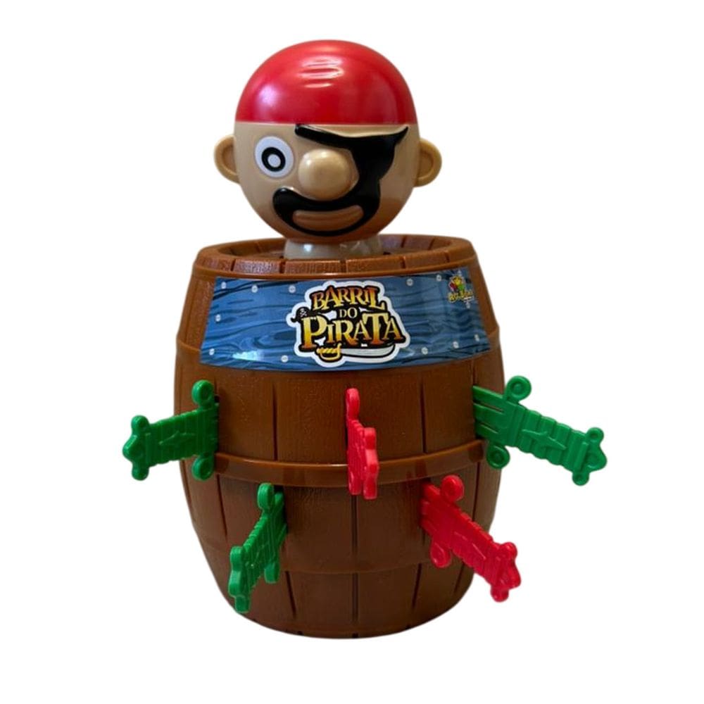 Jogo Barril Do Pirata Com 16 Adagas 16x10cm Diversão Em Família