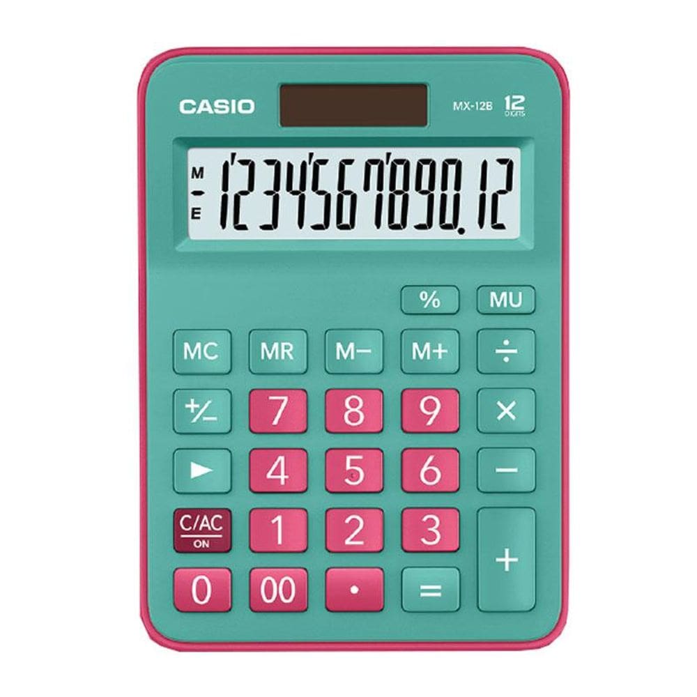 Calculadora de mesa 12 dígitos MX 12B GNRD Verde Casio