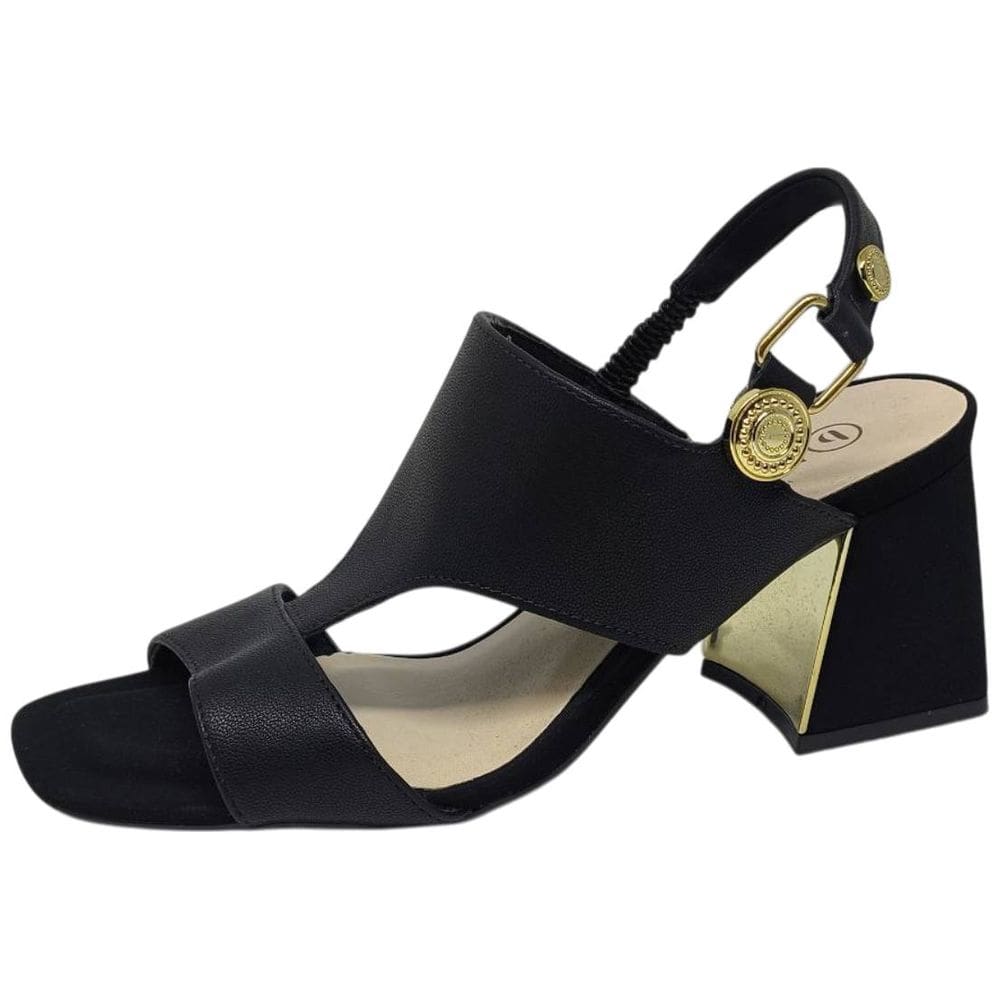 Sandália Feminina Salto Bloco Elegante Conforto Chic Bebece