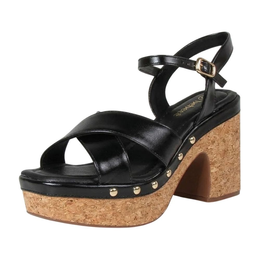 Sandalia Feminina Elegante Confortavel Salto Medio Bebece