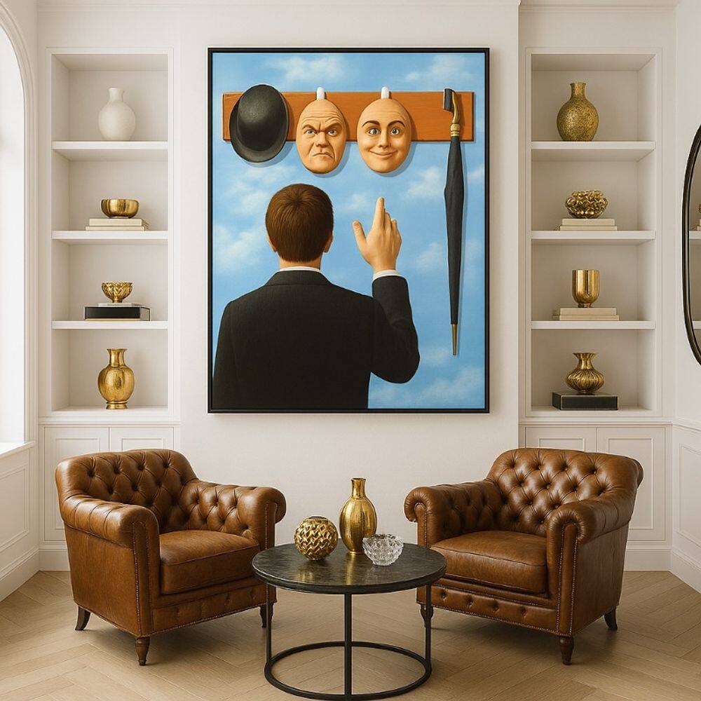 Quadro Canvas René Magritte O Princípio 70x50cm | Casas Bahia