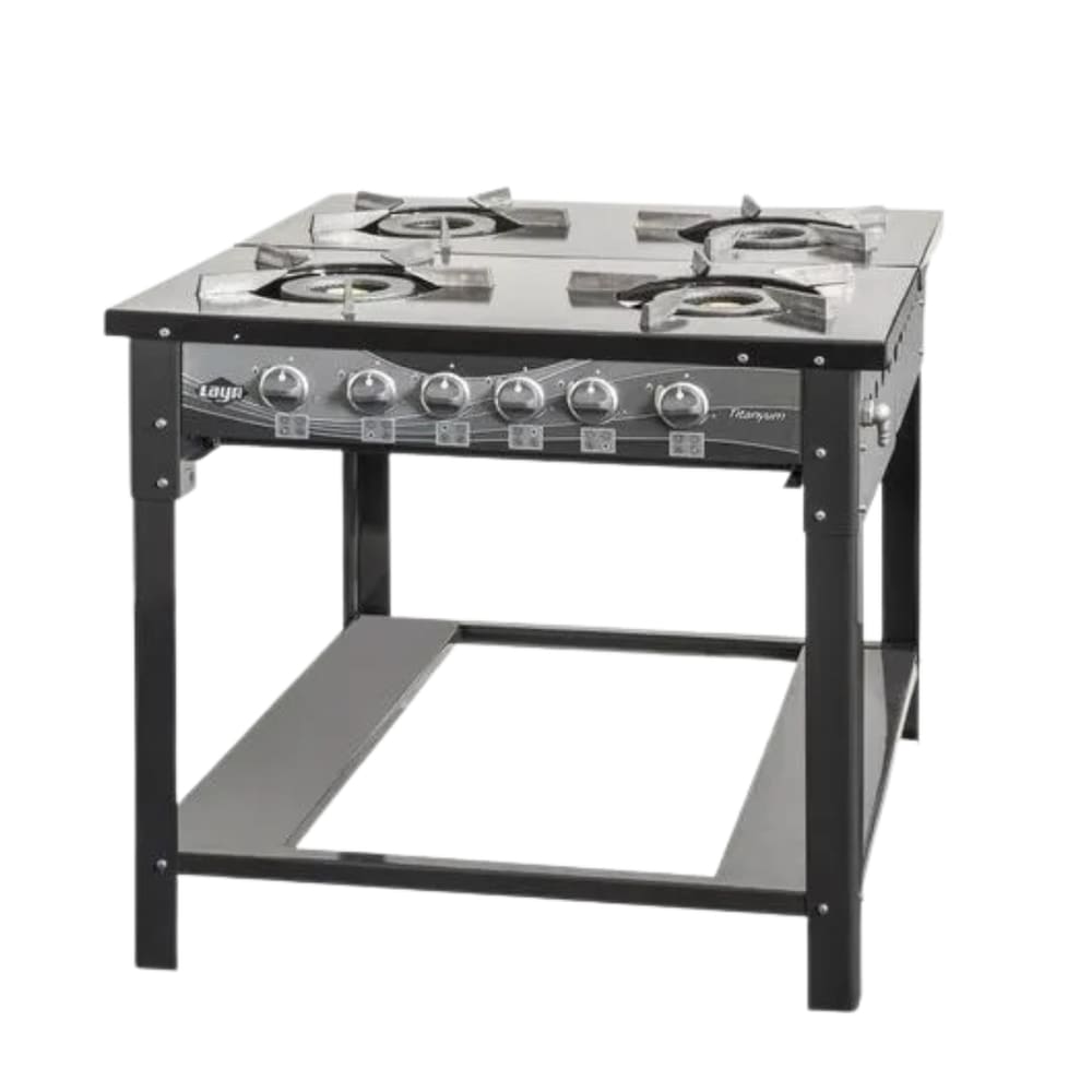 Fogão 4 Bocas Layr Titanyum C/ Forno Preto