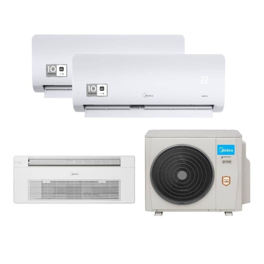 Ar Condicionado Multisplit Tri 36000 Btu(2x9000+18000) Quente/frio - Inverter - Springer Midea - 220v - 40kvaqb18m5 42agmsb09m5 / 38mbmta27m5