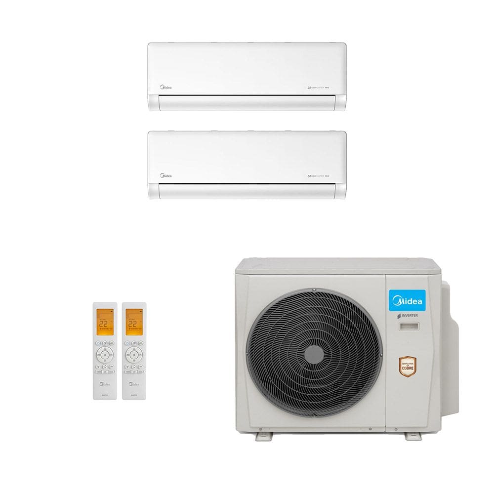 Ar Condicionado Multisplit Bi 21000 Btu(9000+12000) Quente/frio - Inverter - Springer Midea - 220v - 42ezmsa09m5 42ezmsa12m5 / 38mbmba18m5