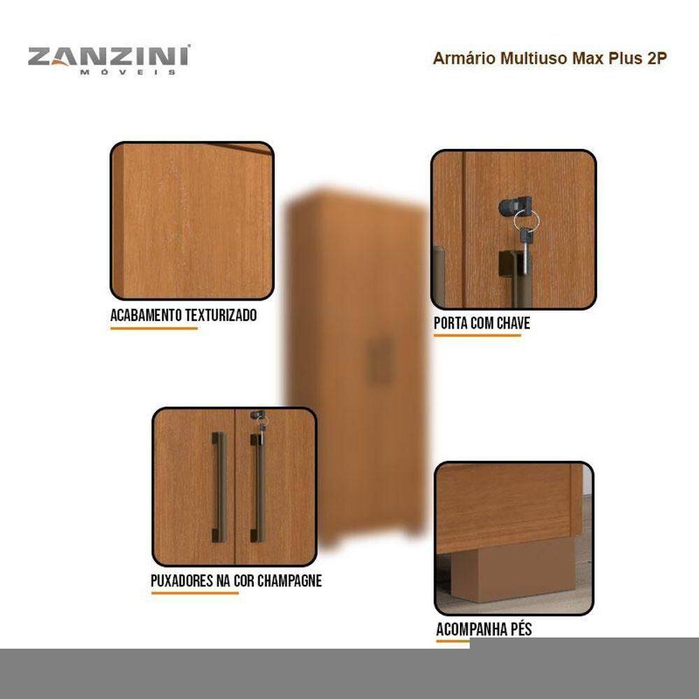 Armário Multiuso Max Plus 2 Portas MDP | Casas Bahia