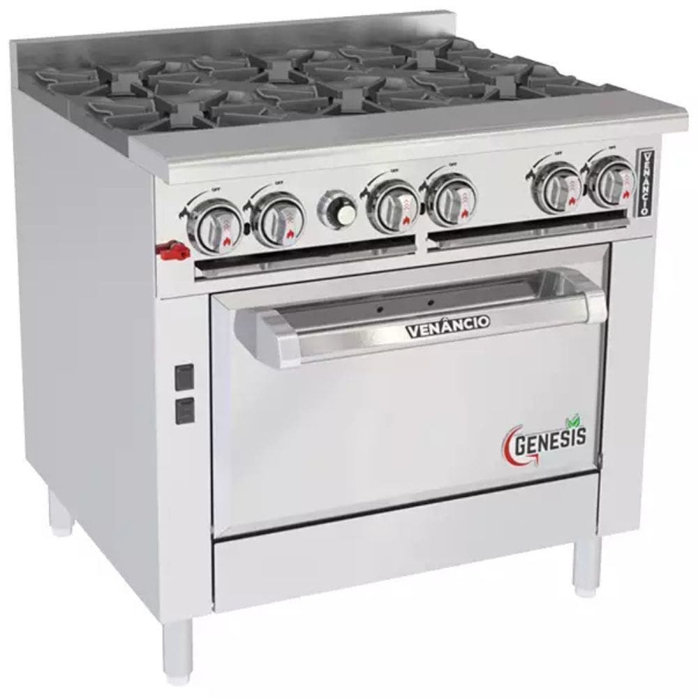 Fogão 6 Bocas Venâncio Genesis New Inox - 220v - G36co36bn