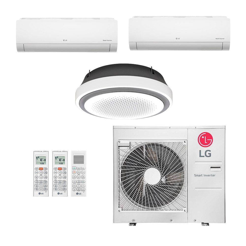 Ar Condicionado Multisplit Tri 55000 Btu(7000+12000+36000) Quente/frio - Inverter - LG - 220v - Amnw36gylp0 Amnw12gsja1 Amnw07gsaa1 / Z5uw48gfb1
