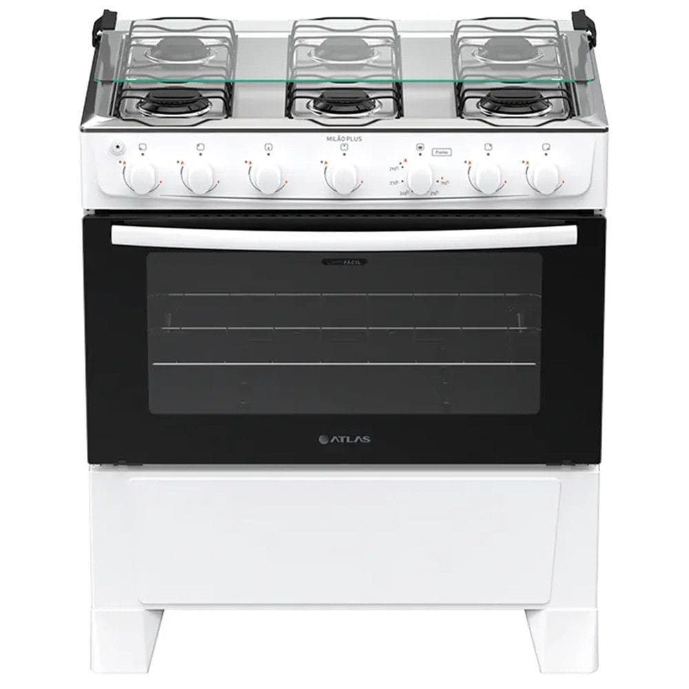 Fogão 6 Bocas Atlas Milão Plus Branco - Bivolt - 300002149