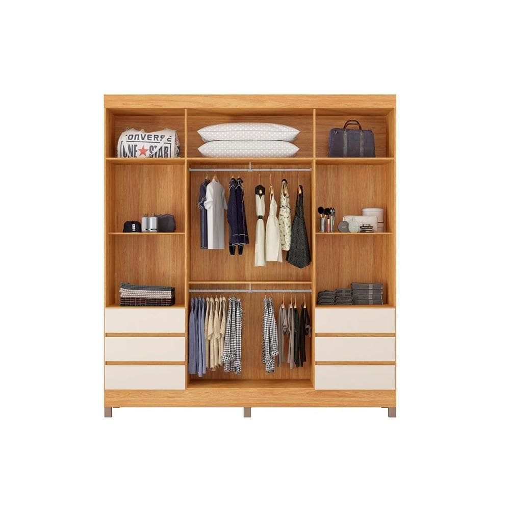 Guarda Roupa Casal 4 Portas Roma Off | Casas Bahia