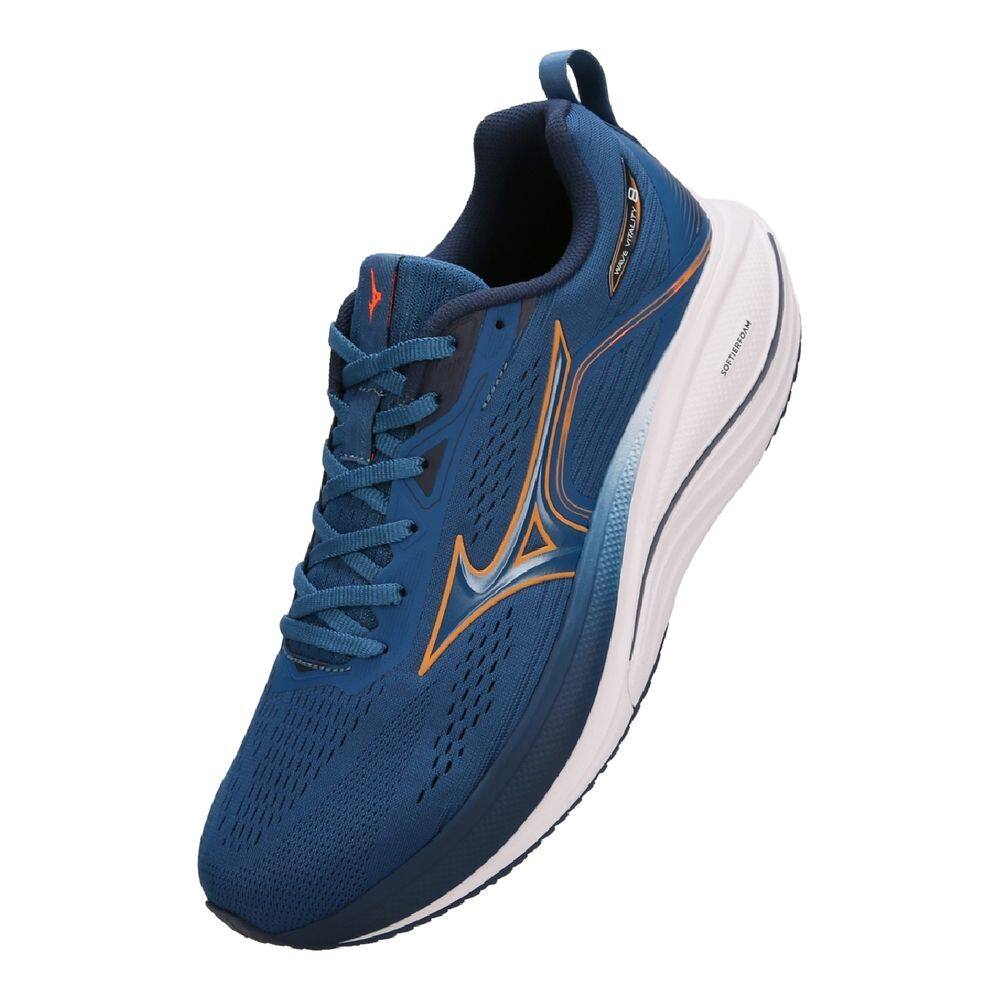 Tênis Mizuno Wave Vitality 8 Masculino - Marinho-Laranja | Casas Bahia