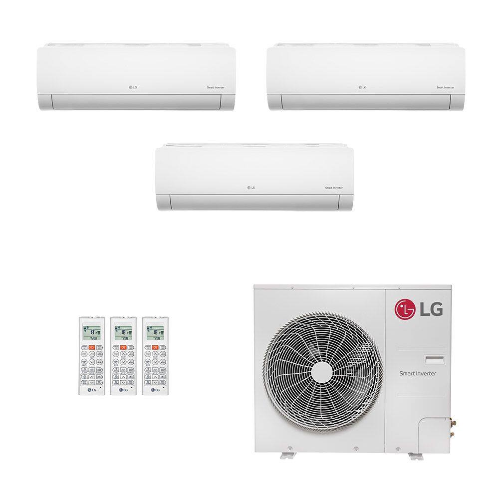 Ar Condicionado Multisplit Tri 30000 Btu(2x18000+24000) Frio - Inverter - LG - 220v - Amnw24gska1 Amnw18gska1 / Z5uq54gfb1