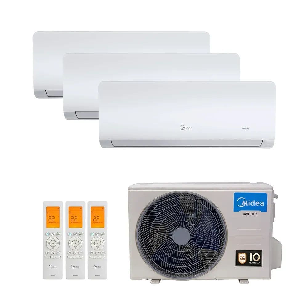 Ar Condicionado Multisplit Tri 30000 Btu(2x9000+12000) Quente/frio - Inverter - Springer Midea - 220v - 42ezmsa12m5 42ezmsa09m5 / 38mbmta27m5