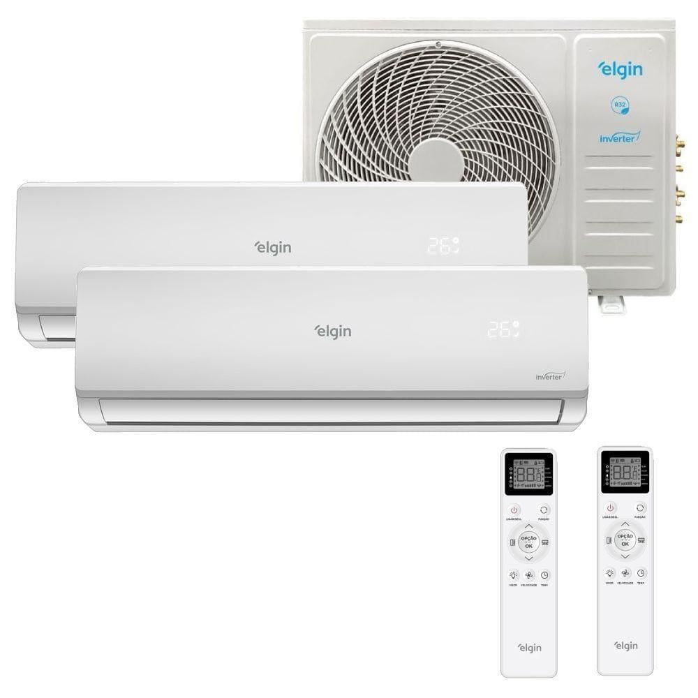 Ar Condicionado Multisplit Bi 18000 Btu(2x9000) Quente/frio - Inverter - Elgin - 220v - Mtqi09c2wc / Mtqe18c2cc
