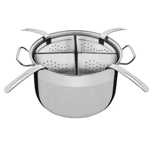 imagem-Cozi-pasta Tramontina Professional 4 Recipientes Inox - 5 Peças
