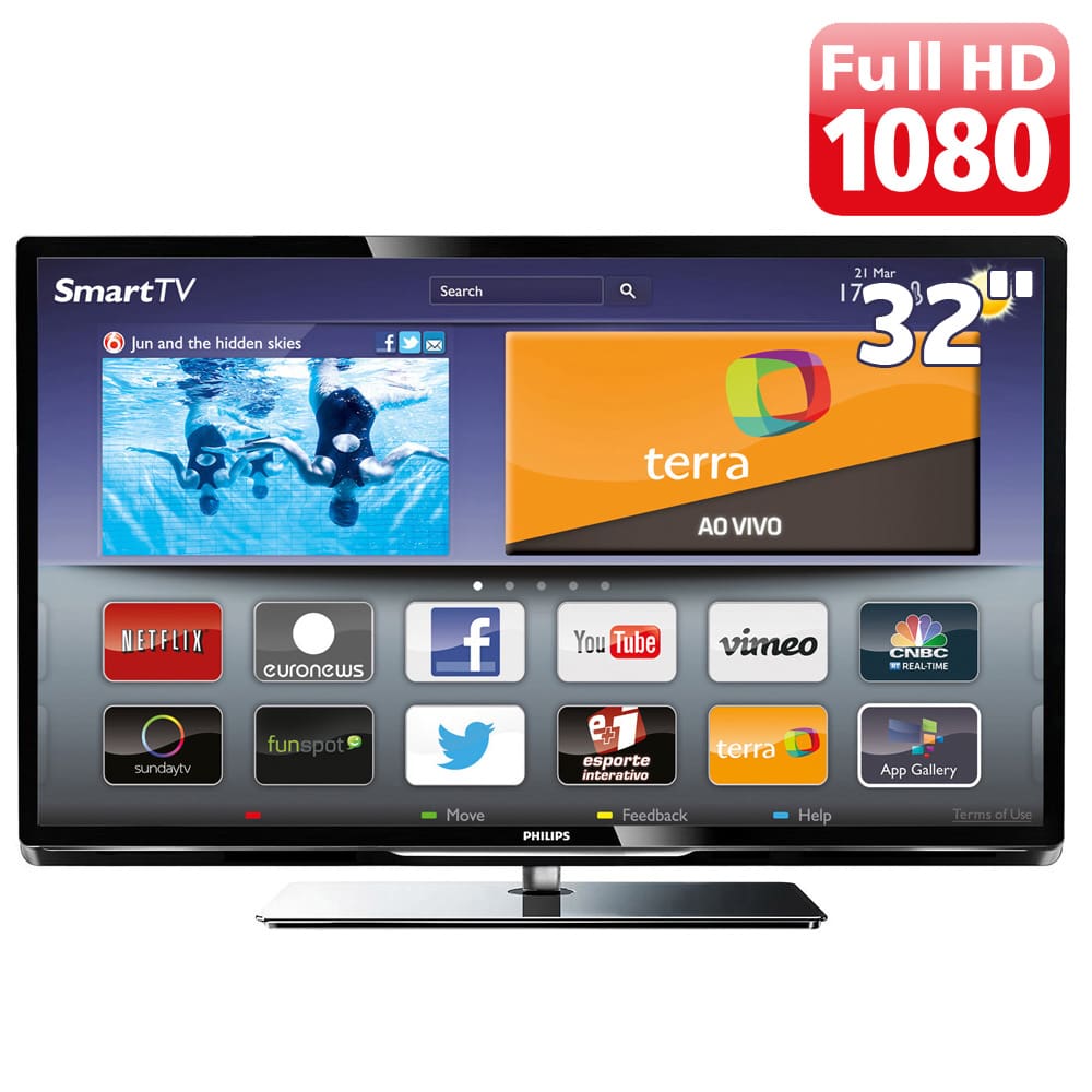 TV 32” Philips LED 32PFL5007G/78 Full | Casas Bahia