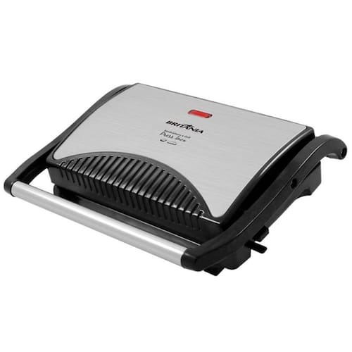 imagem-Sanduicheira e Grill Britânia Press Inox - Preto/Inox - 220V 