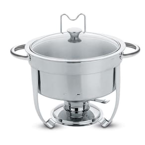 Rechaud Banho-Maria Tramontina Inox com Tampa de Vidro - 7L