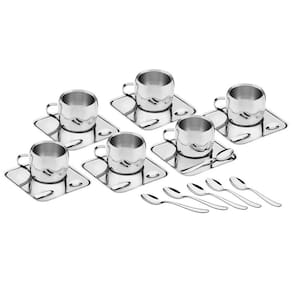 Conjunto p/ Cafezinho Tramontina Continental Inox - 18 Peças