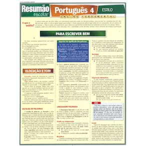 Livro - Resumão Escolar - Português 4: Estilo: Ensino Fundamental - Odilon Soares Leme