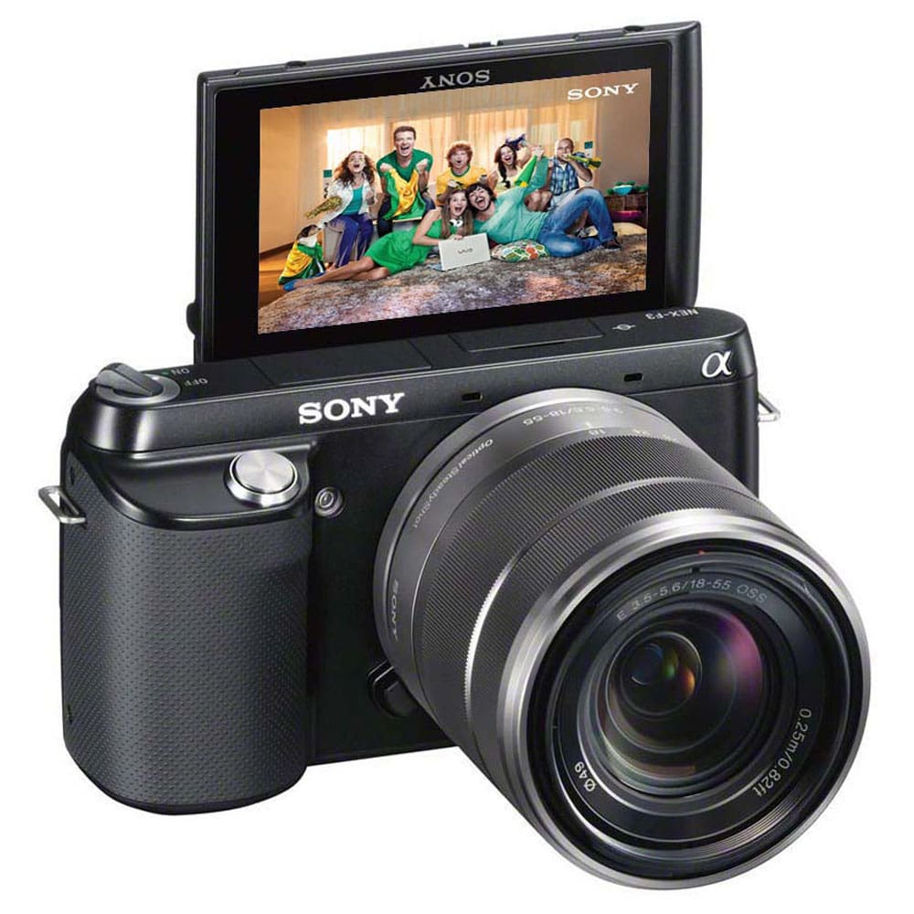 Câmera Digital Sony NEX-F3 Preta com 16.1MP, | Casas Bahia