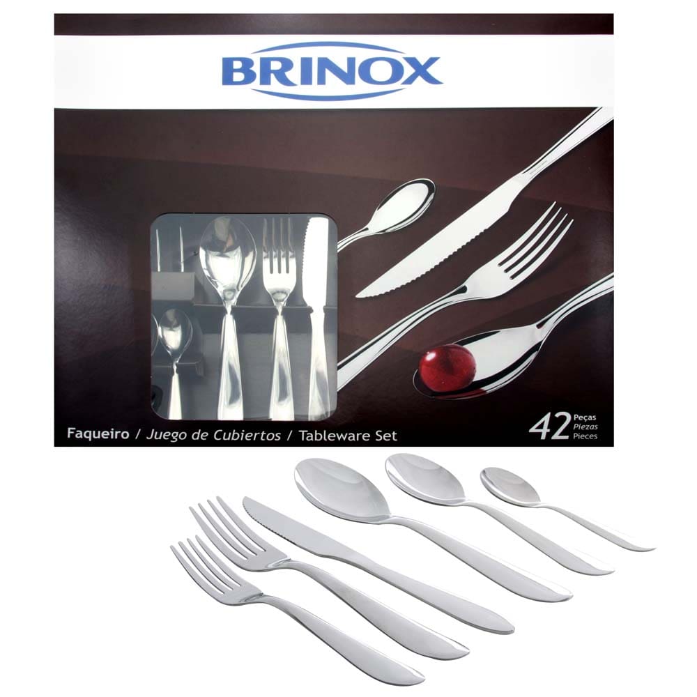 Faqueiro Brinox Bellagio em Aço Inox 5103/118 - 42 peças