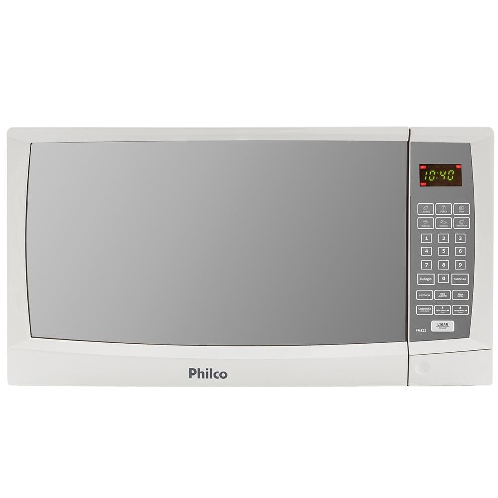 Forno de micro-ondas Philco PME22 com Porta Espelhada e Timer - 20L - 110v