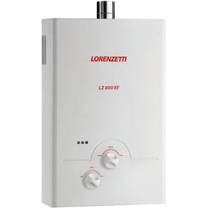 Aquecedor de Água a Gás Lorenzetti LZ 800EF Por Exaustão Forçada Bivolt - GLP