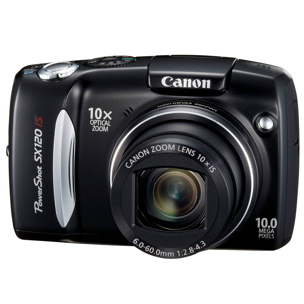 Canon PowerShot SX120 IS 美品 Câmera Digital Canon PowerShot SX120IS Preta | Casas Bahia