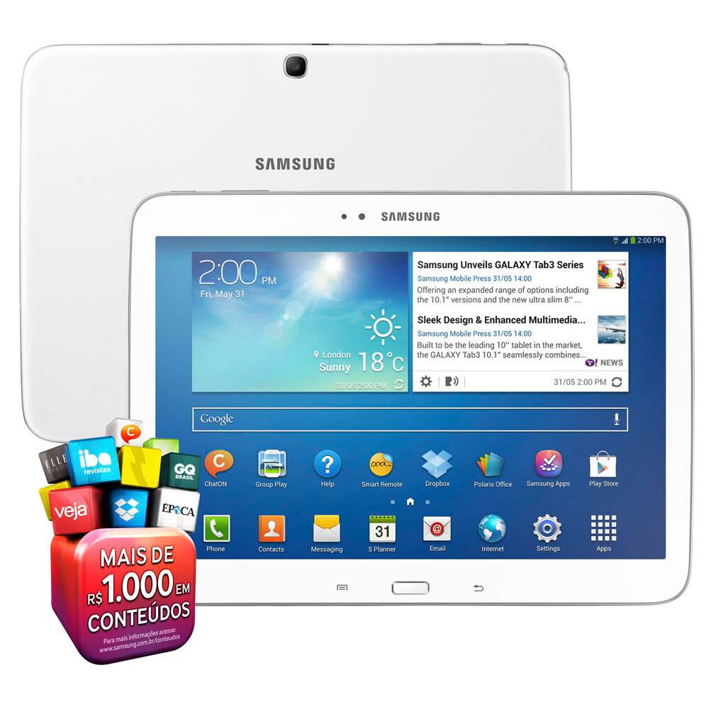 Samsung GT-P5200 Galaxy Tab 3 10.1 3G - Display LCD Touchscreen + Frame  White