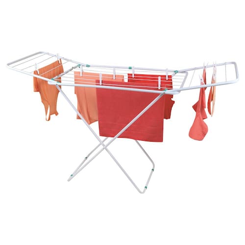 Varal de Chão Mor 6005 em Aço Dobrável com Abas - Branco Menor preço em Varal de Chão Mor 6005 em Aço Dobrável com Abas - Branco