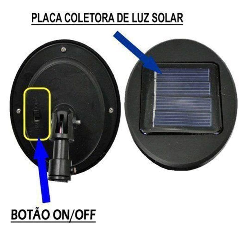 Luminária Solar Jardim Spot 1383 3 Leds
