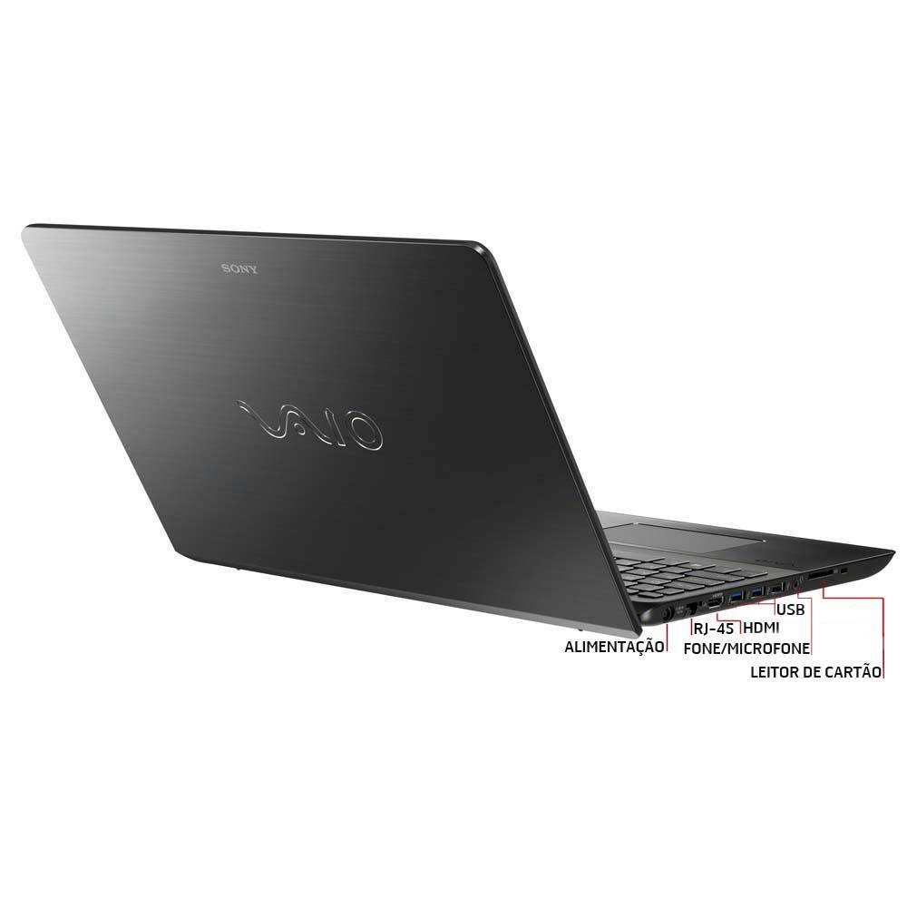 Notebook Sony Vaio Fit SVF15A17CBB com Intel® | Casas Bahia