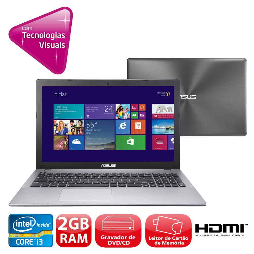 Notebook Asus X550CA-BRA-XX500H com Intel® Core™ i3-2365M, | Casas