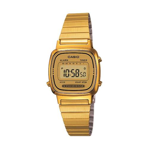 Relógio Feminino Digital Casio LA670WGA9DF - Dourado Menor preço em Relógio Feminino Digital Casio LA670WGA9DF - Dourado