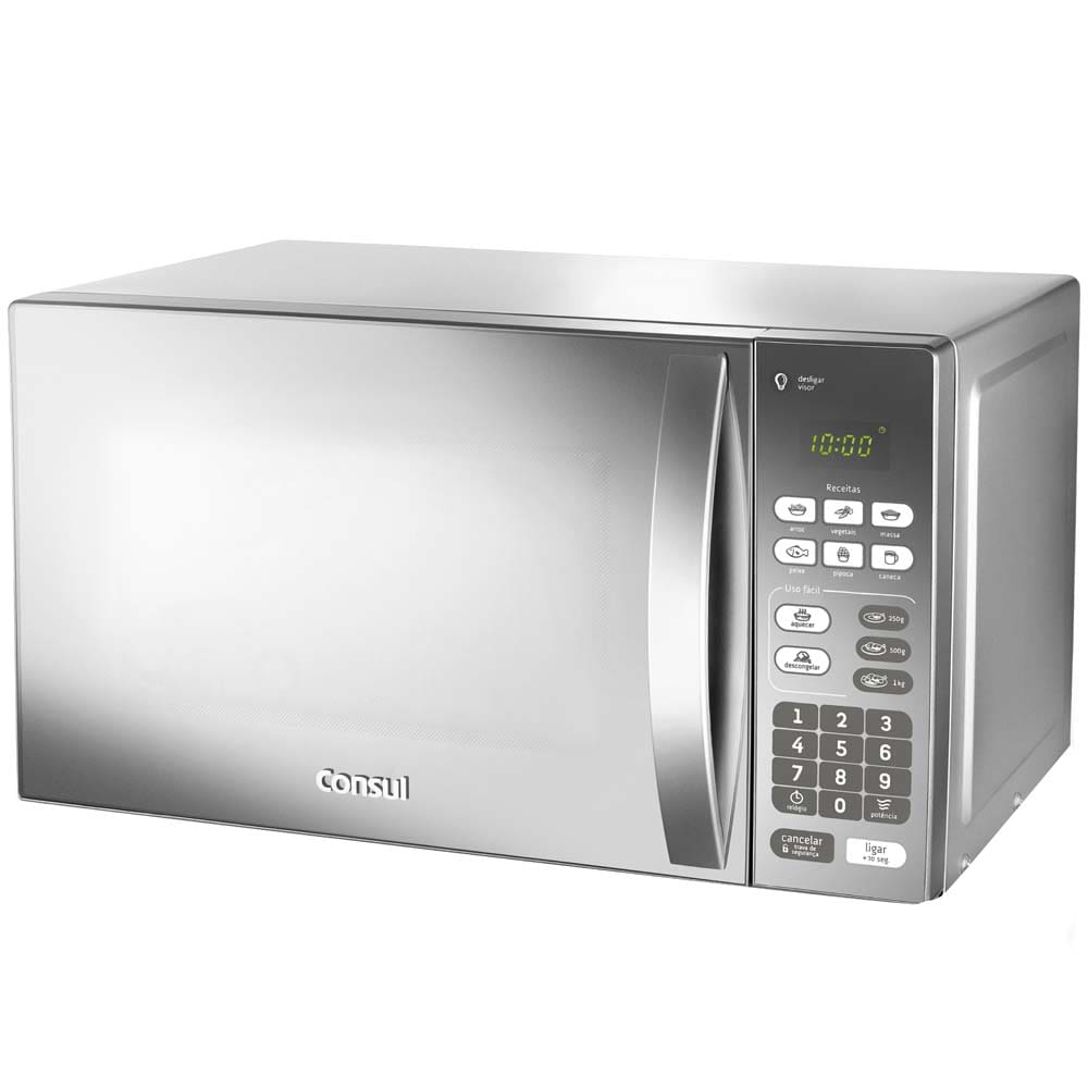 imagem-Forno de Micro-ondas Consul CM020BF com Função Descongelar, Design Moderno e Espelhado - 20L - 110v