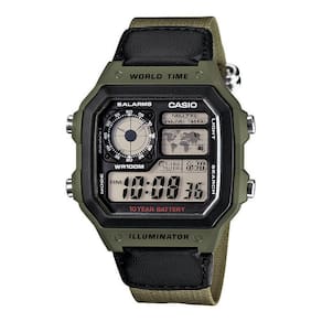 Relógio Masculino Digital Casio Multifunção AE1200WHB3BVDF - Verde
