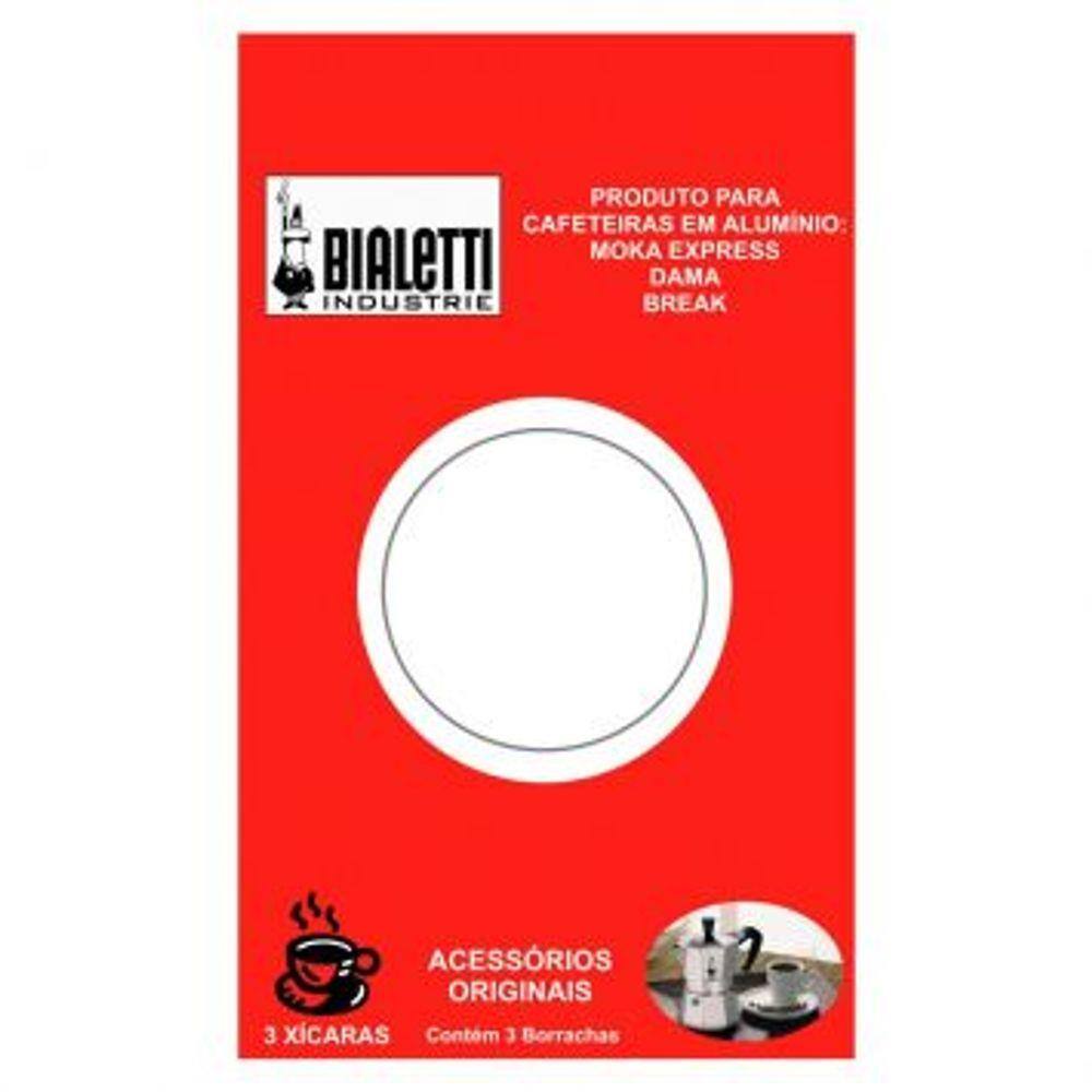 Cartela Com 3 Borrachas Para Cafeteira Bialetti 3 Xícaras