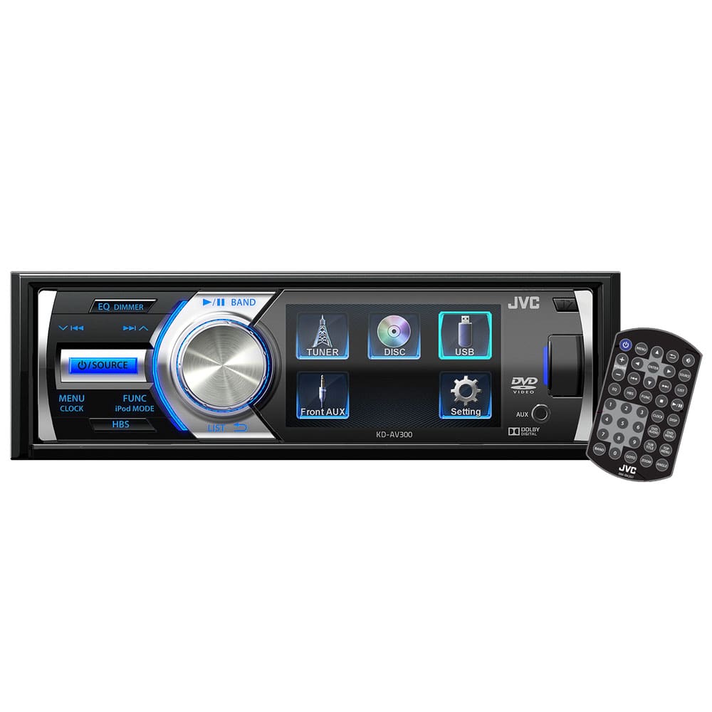 DVD Player Automotivo JVC KD-AV300 com Tela de 3”, | Casas Bahia
