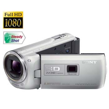 稼働〇　SONY　HDR-PJ380E　ビデオカメラ フルHD　プロジェクター Filmadora Sony Full HD HDR-PJ380 Branca | Casas Bahia