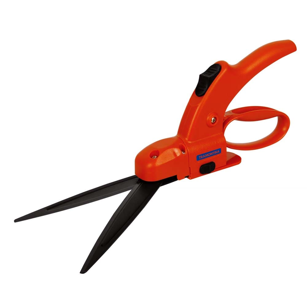 Tesoura Para Grama Tramontina com Cabo de Nylon Termoplástico e Trava - Laranja