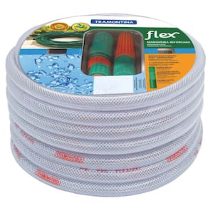 Mangueira Tramontina Flex de 1/2" para Jardim com Engates Rápidos e Esguicho - 20m - Gelo