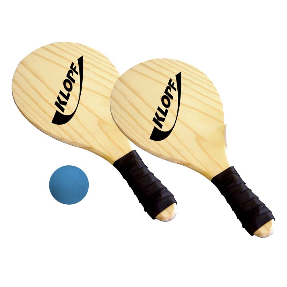 Kit Frescobol Klopf com 2 Raquetes de Madeira e 1 Bola