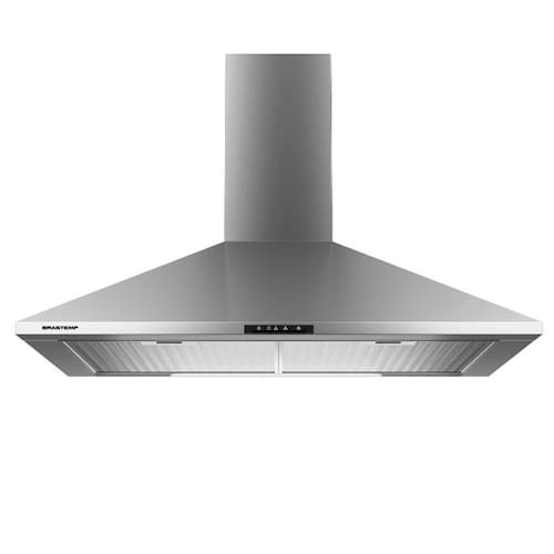 Coifa de Parede Brastemp Piramidal BAI60BR com Duplo Filtro e 3 Velocidades Inox - 60 cm