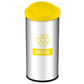 Lixeira Seletiva Brinox 3100/204 Metal Amarelo - 40,5 L