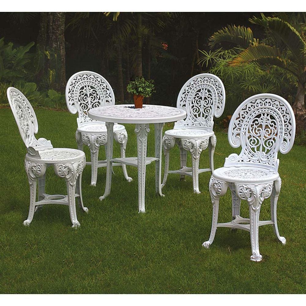 Conjunto Mesa 4 Cadeiras Bistro Branca Plástico Antares - WebContinental