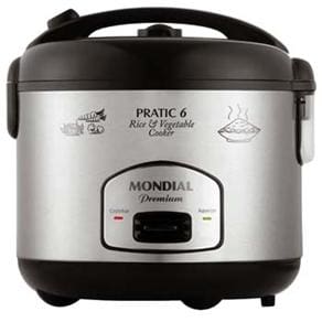 Panela Elétrica Mondial Pratic Rice 6 PE-02 1,2 L - Preta e Cinza