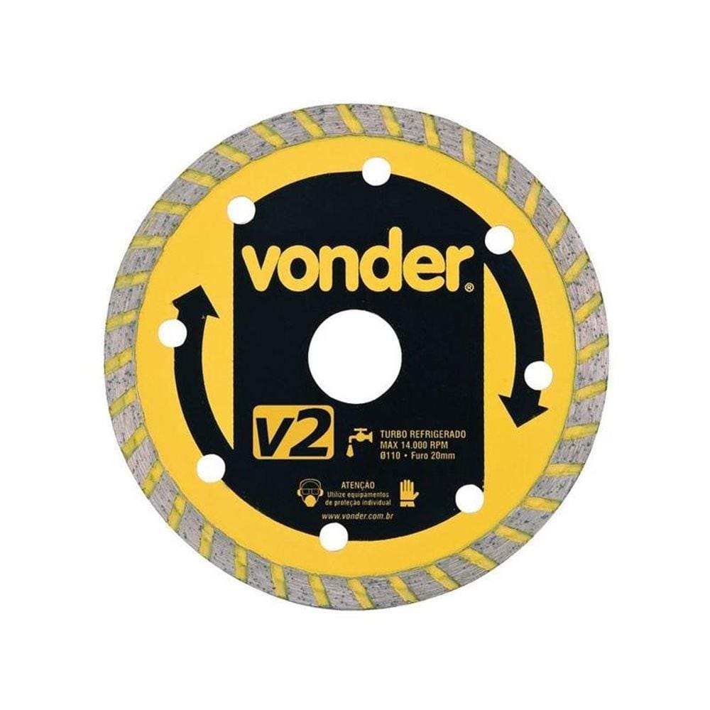 Disco De Corte Diamantado 110 Mm V2 Vonder