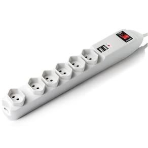 Filtro De Linha Com 6 Tomadas E 2 Usb Bivolt Wi251 Multilaser