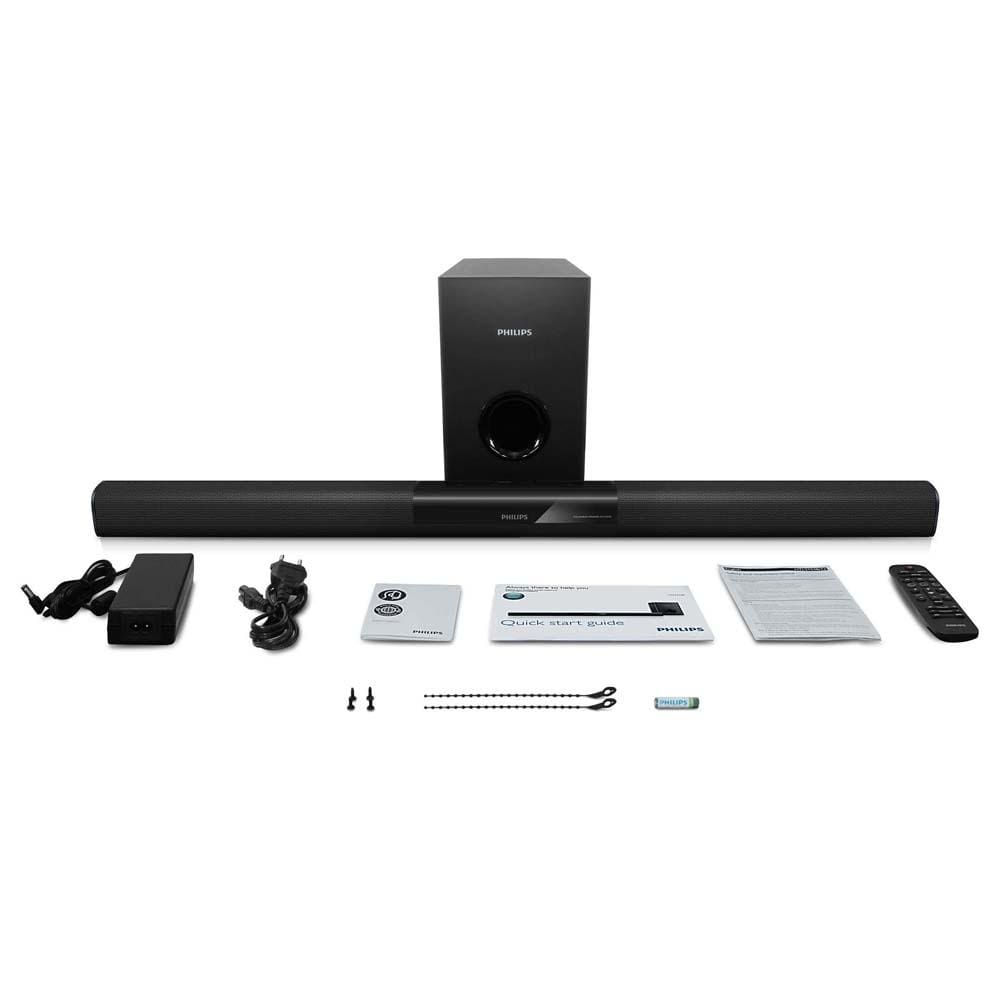 Soundbar Philips HTL2163B/78 2.1 Canais com Subwoofer, | Casas Bahia